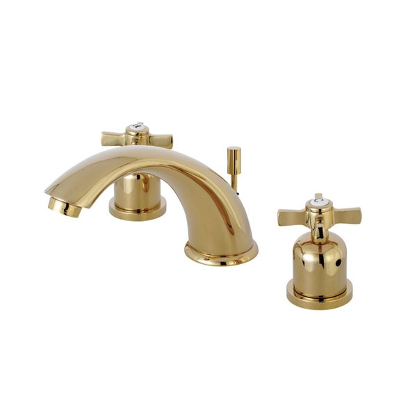 Kingston Brass KB8962ZX 8" Widespread Bathroom Faucet, Polished Brass KB8962ZX